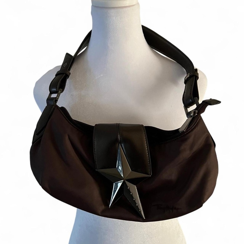 Brown Shoulder Bag with Star Detail
